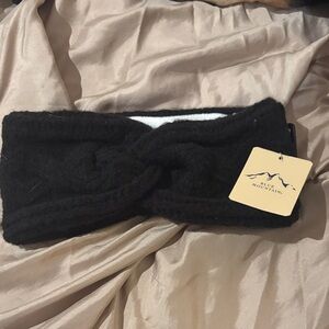 Blue Mountain Black Knitted Hairband